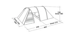 Easy Camp Galaxy 400 Rustic Green Tunneltent - 4 Personen 15 Easy Camp Galaxy 400 Rustic Green Tunneltent - 4 Personen -Buiten kamperen 120391 galaxy 400 rustic green drawing perspective2