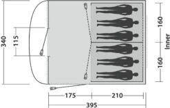 Easy Camp Edendale 600 Tunneltent 6 Persoons - Grijs -Buiten kamperen 1278 1900 88606f57 e3cb 4c30 8898 4536f255e167 1280x960