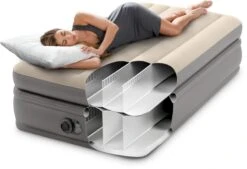 Intex Prime Comfort Luchtbed - Eenpersoons - Ingebouwde Elektrische Pomp -Buiten kamperen 1320 1900 64162 inuse 2023 300