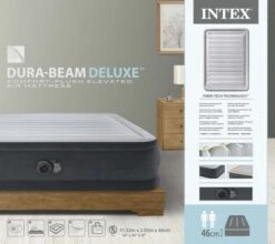 Intex Comfort Plush Hoog Luchtbed - Queensize - Ingebouwde Elektrische Pomp -Buiten kamperen 1689 1900 64414nd pkg 2023 300