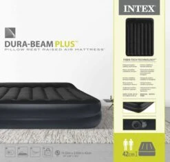 Intex Pillow Rest Raised Luchtbed - Queensize - Ingebouwde Elektrische Pomp -Buiten kamperen 1810 1900 64124nd pkg 2023 300