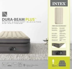 Intex Prime Comfort Luchtbed - Eenpersoons - Ingebouwde Elektrische Pomp -Buiten kamperen 1811 1900 64162nd pkg 2023 300
