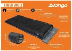 Vango Ember Slaapzak - Zwart 7 Vango Ember Slaapzak - Zwart -Buiten kamperen 1900 1783 ember single 2 1