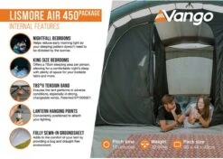 Vango Lismore Air 450 Opblaasbare Tunneltent - 4 Persoons - Groen 16 Vango Lismore Air 450 Opblaasbare Tunneltent - 4 Persoons - Groen -Buiten kamperen 1900 1783 lismore air 450 package 4