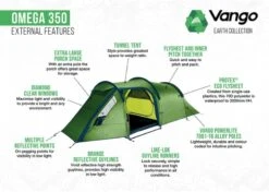Vango Omega 350 Tunneltent - 3 Persoons - Groen -Buiten kamperen 1900 1783 omega 350 5
