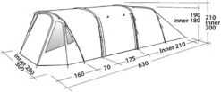 Easy Camp Palmdale 500 LUX Tunneltent - 5 Persoons 20 Easy Camp Palmdale 500 LUX Tunneltent - 5 Persoons -Buiten kamperen 501 1200 120370 palmdale 500 lux drawing perspective2