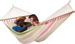 Voorkant -Buiten kamperen 697 1200 cor14 4 colada kiwi weather resistant double spreader bar hammock image 02