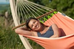 La Siesta Fruta 1 Persoons Hangmat - Mango -Buiten kamperen 797 1200 frr11 5 fruta mango weather resistant single spreader bar hammock image 05