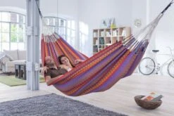 La Siesta Carolina 2 Persoons Hangmat - Flowers -Buiten kamperen 800 1195 cah16 2 ambiance 601