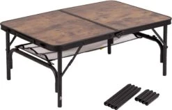 Bo-Camp Industrial Decatur 90 X 60 Campingtafel - Zwart/houtlook -Buiten kamperen 900 1186 1404200 03