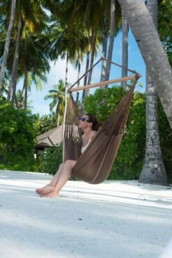 La Siesta Habana Hangstoel XL - Chocolate -Buiten kamperen 900 601 hal21 6 ambiance 200