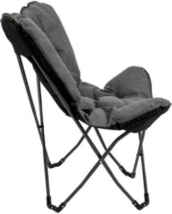 Bo-Camp Urban Outdoor Grainger Vlinderstoel - Antraciet -Buiten kamperen bo camp grainger vlinderstoel grijs 8
