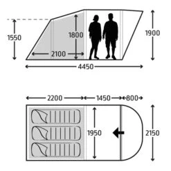 Kampa Brean 3 Air Opblaasbare Tunneltent - 3 Persoons 17 Kampa Brean 3 Air Opblaasbare Tunneltent - 3 Persoons -Buiten kamperen brean3air 1