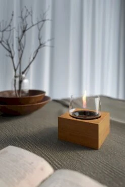 Tenderflame Poppy 14 Tafelhaard - Naturel -Buiten kamperen poppy 14 oak natural sfeer op maat 3 1