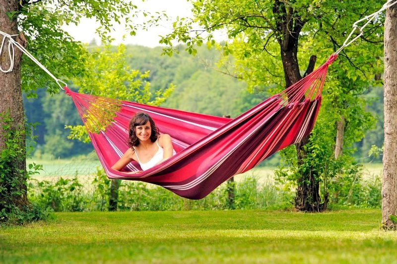 Amazonas Salsa 2 Persoons Hangmat - Bordeaux 4 Amazonas Salsa 2 Persoons Hangmat - Bordeaux - Afbeelding 4