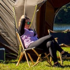 Zempire Roco Lounger V2 Vlinderstoel - Zwart -Buiten kamperen zempire roco lounger v2 vlinderstoel zwart 1